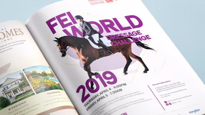 Brochure design for FEI World Dressage Challenge