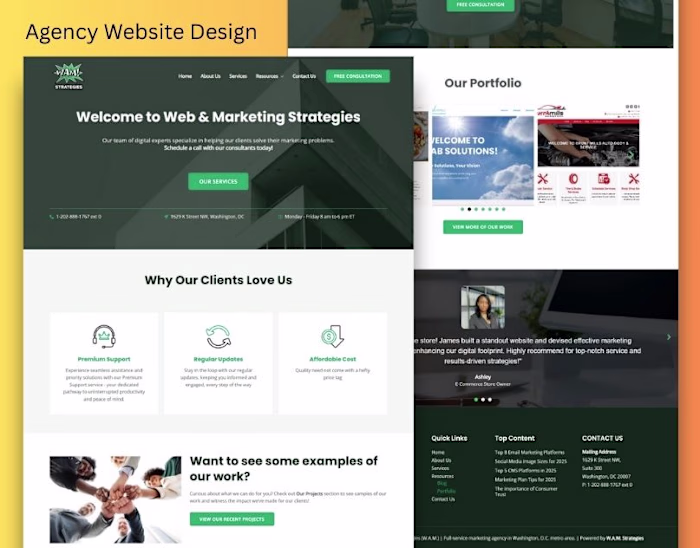 Modern Agency Website Design Using WordPress and Elementor