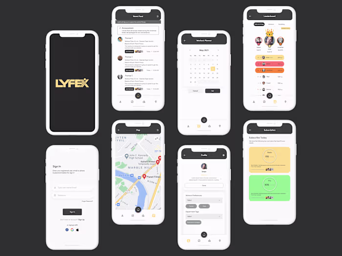 Social Workout Planner App