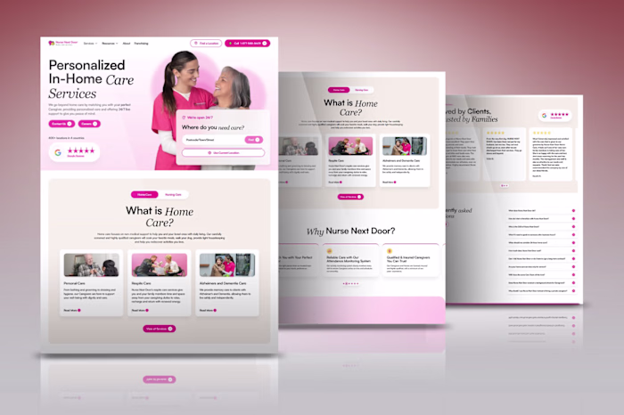 In-Home Senior Care Website & Family Enquiry Journey