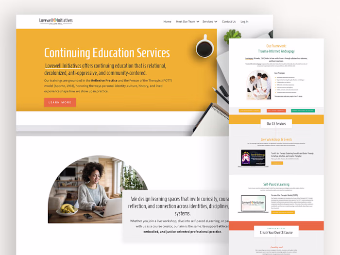Kajabi Website Design | Lovewell Initiative, LLC