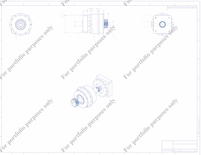Planetary Gearbox - Technical Drawing