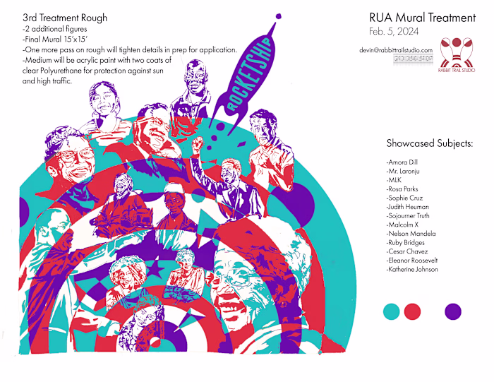  Mural Design and Execution for Inspirational Space