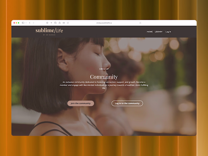 Kajabi Community Build — Sublime Life