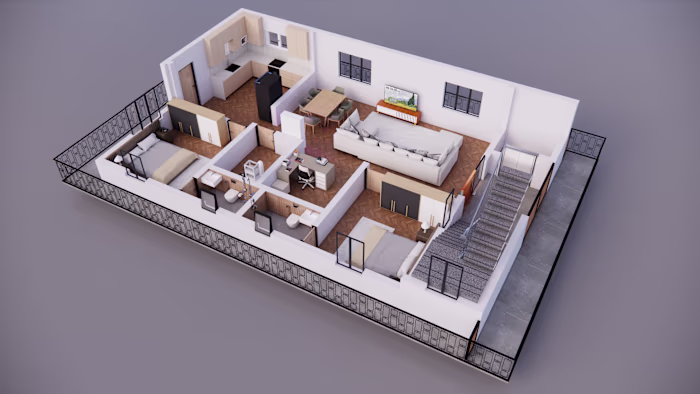 3D Floor Plan Visualization😍