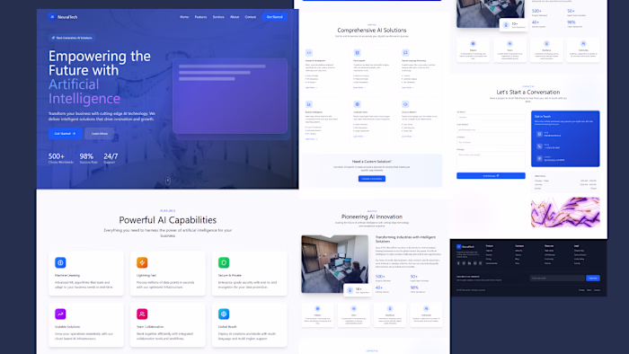 NeutralTech Full Website Design made on Figma Did I cook?