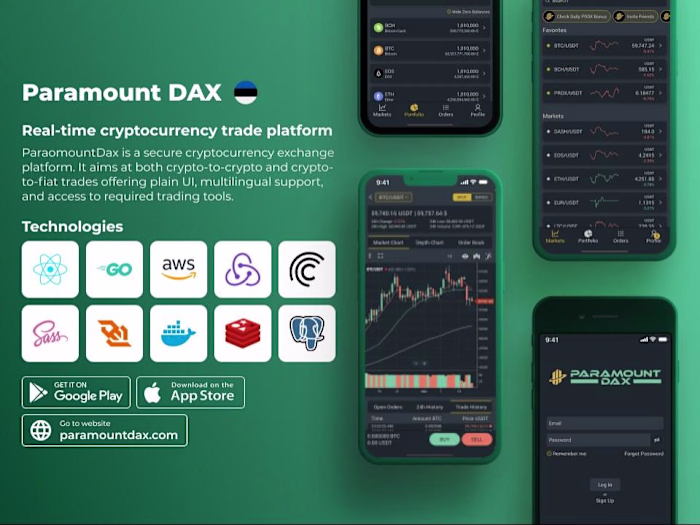 ParamountDAX. Cryptocurrency Exchange Platform

Paramount DAX
