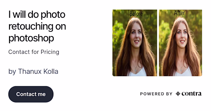 I will do photo retouching on photoshop