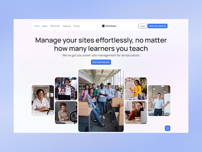 Almastack Landing Page Design