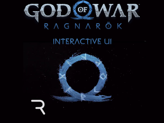 GOD OF WAR RAGNAROK Interactive Menu Created in Rive