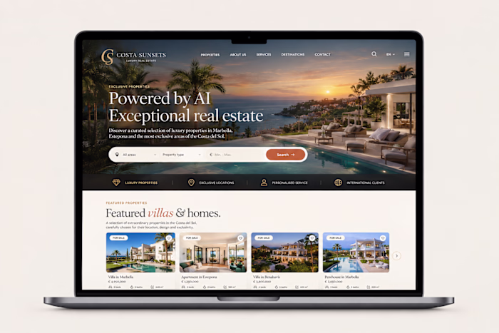 Luxury Property Showcase Website Development