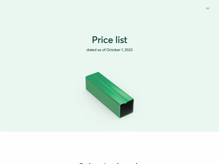 Metal production factory (NDA) website redesign project