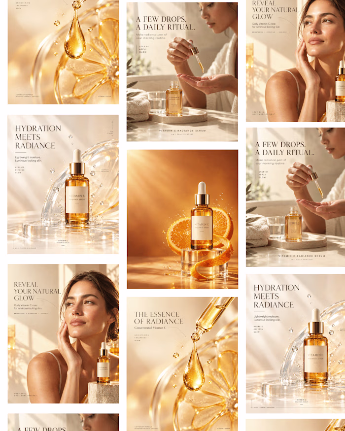 VITAMIN C RADIANCE Luxury Skincare Campaign