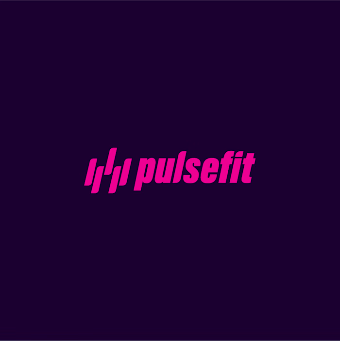 PulseFit – Fitness App Logo & UI Preview