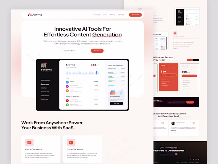 Aiwrite - Technology Website Template