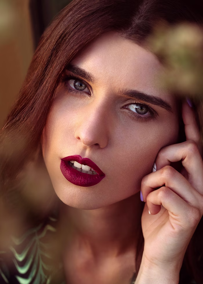 High-end beauty retouching focused on