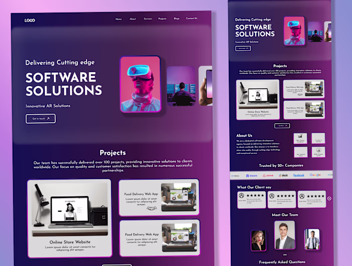 Modern Agency Website UI