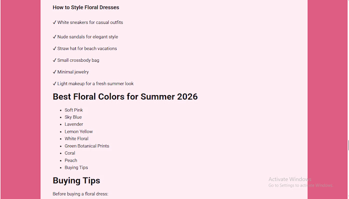 Best Floral Dresses