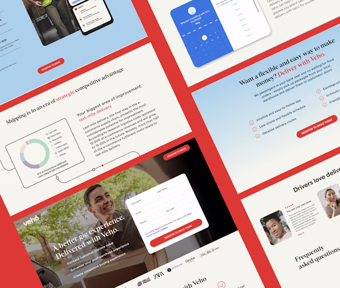 Veho Landing pages