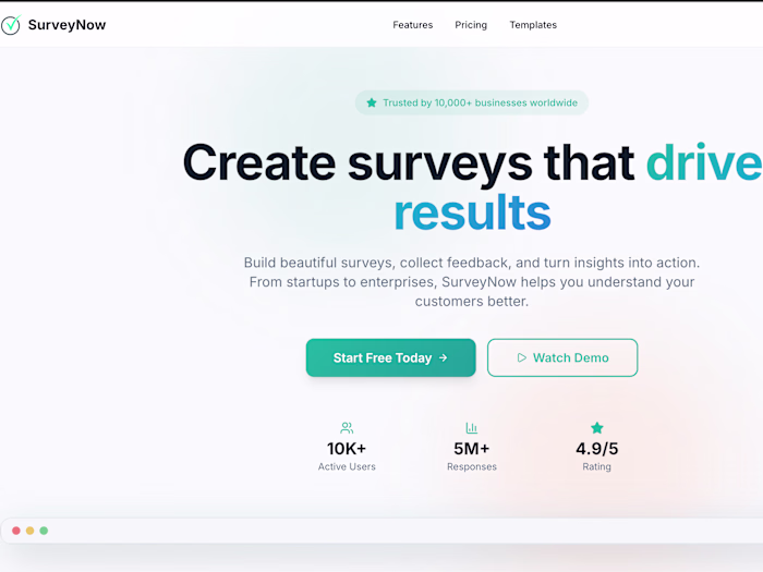 Modern SaaS Survey Platform for Efficient Feedback Analysis