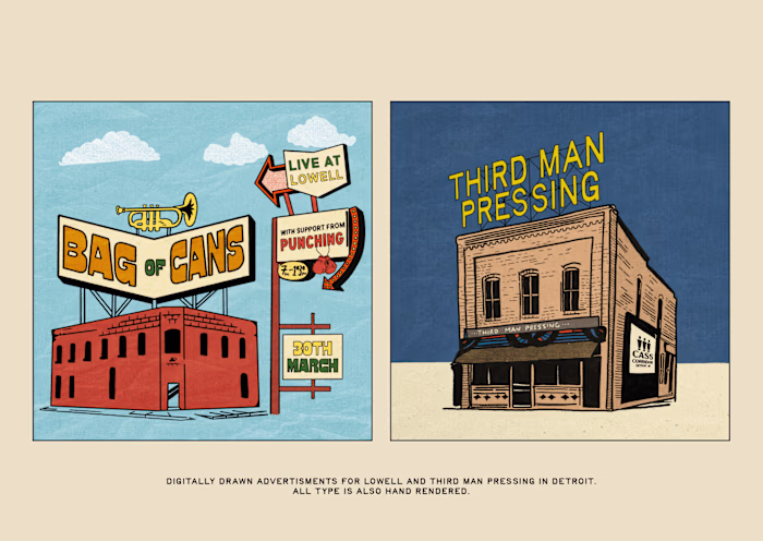 Building Illustrations for Advertisements. 