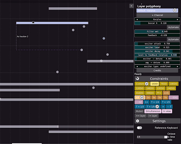 Microtonal Piano roll