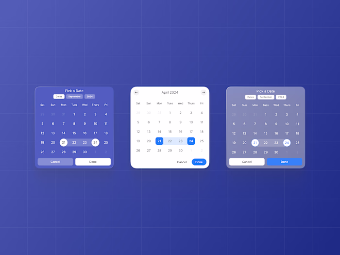 Minimal Calendar Ui Design