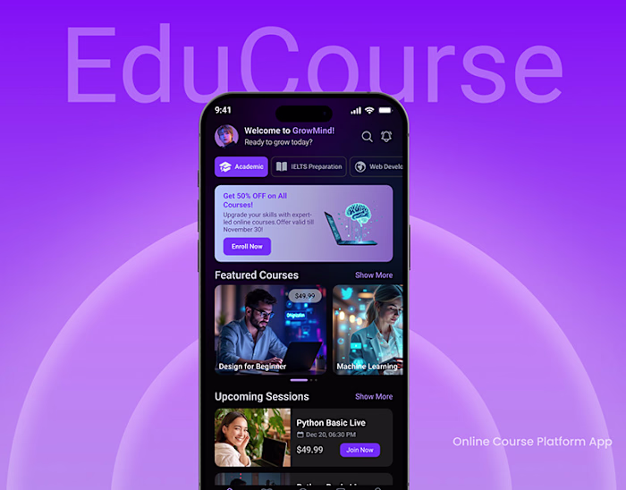 EduCourse Mobile App Figma Ui Kit