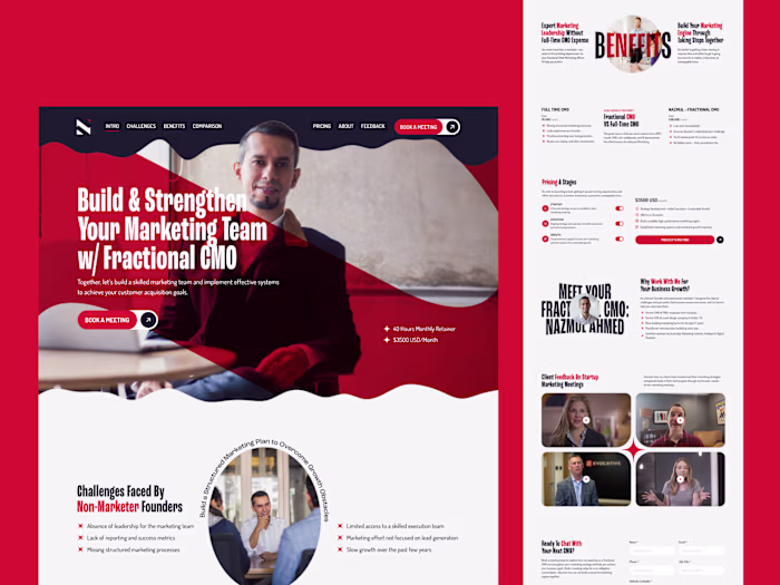 Fractional CMO Landing Page Design