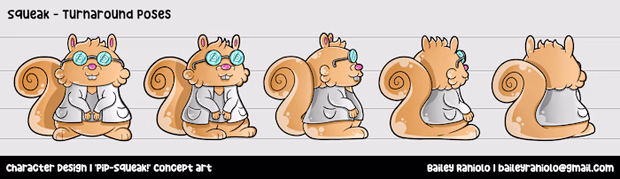 Squeak Turnaround Poses