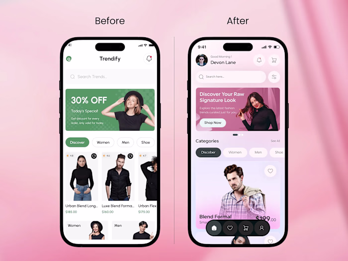 A modern fashion e-commerce redesign