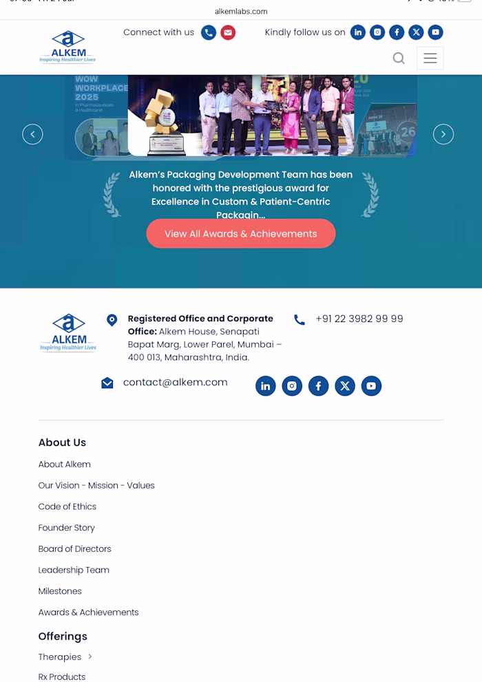Pharmaceutical company portal