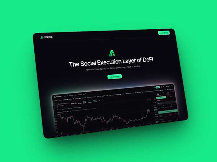 Web3 Trading Platform Redesign for Apeing AI