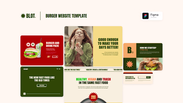 Cool Burger Delivery Website UI Template
