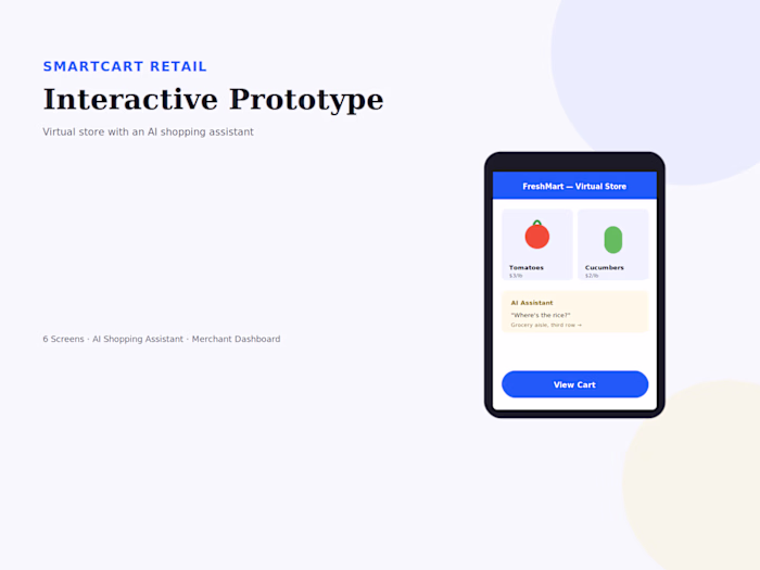 SmartCart — Interactive Prototype for a Virtual Grocery Store