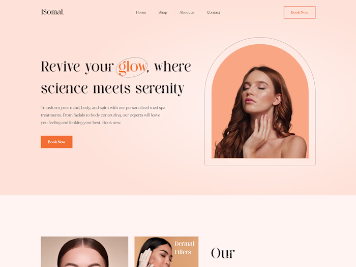 JSomal Aesthetics | Landing Page Design