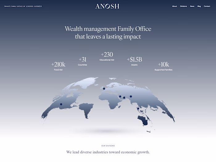 Dr. Anosh Ahmed’s Private Family Office | PFOAA