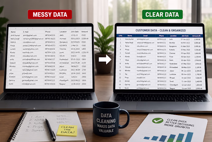 📊 Messy Data → Clean