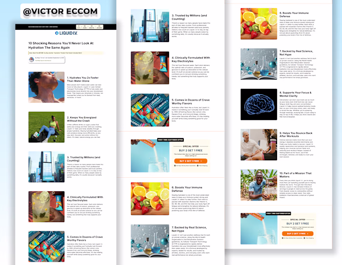 Listicle page designed on figma