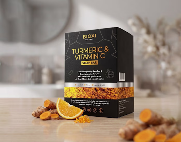Turmeric & Vitamin C Soap Box Packaging