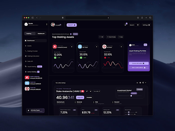 Designing Boxilet's Crypto Staking Platform