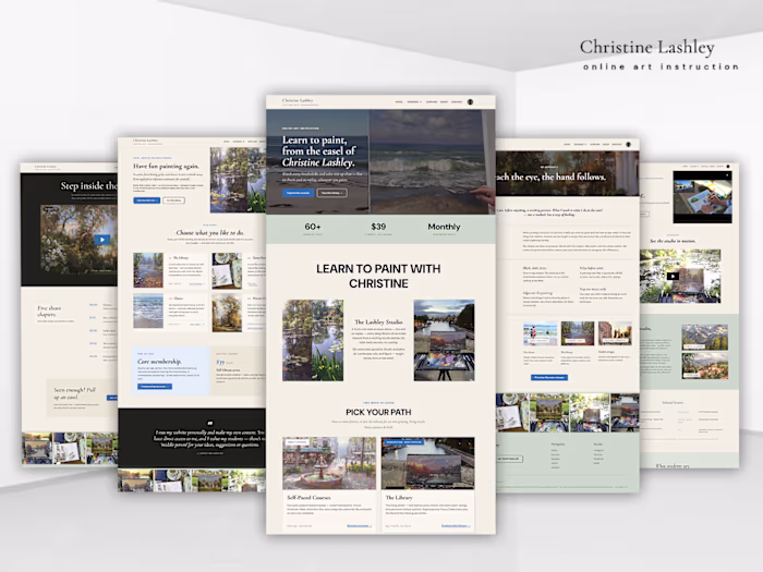 Custom Kajabi Design & Development for Christine Lashley