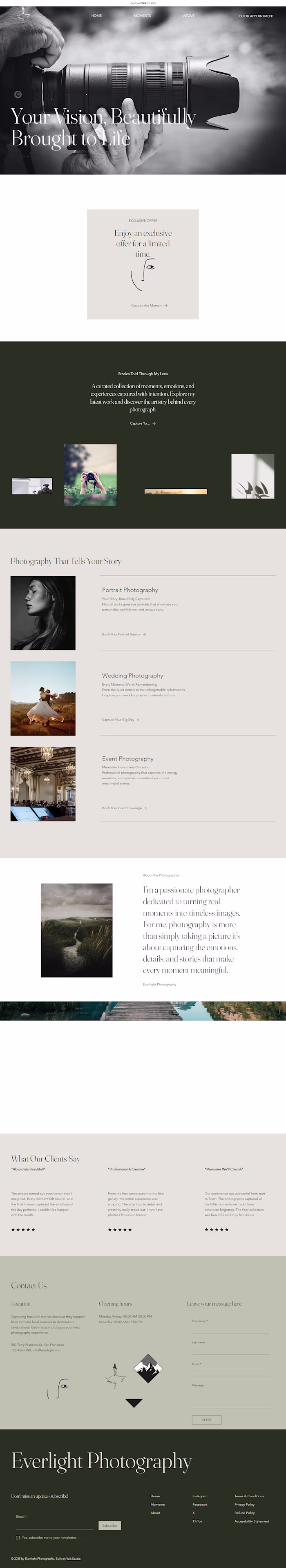 Photography Portfolio Website Design
I designed