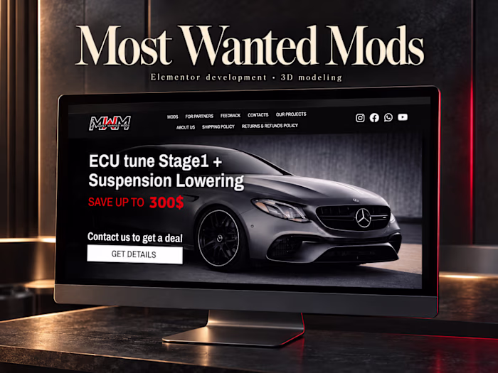 MWMods - Elementor Website & Custom 3D Product Model
