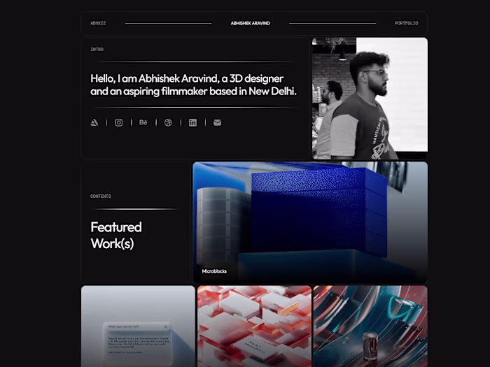 Bento Layout | Portfolio Site