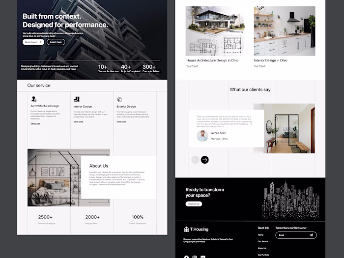Architecture website design