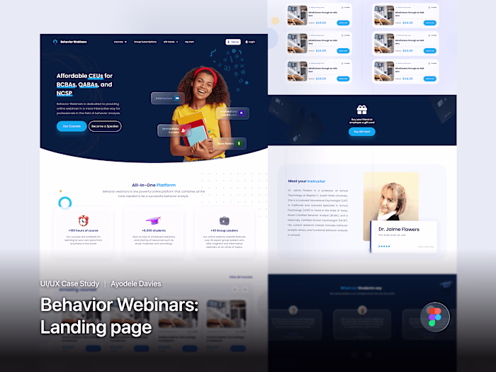 Behavior Webinars: Landing page