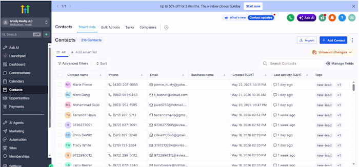 AI Lead-Gen Workflow in GHL