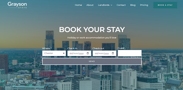 Direct Booking Website for Grayson Stays