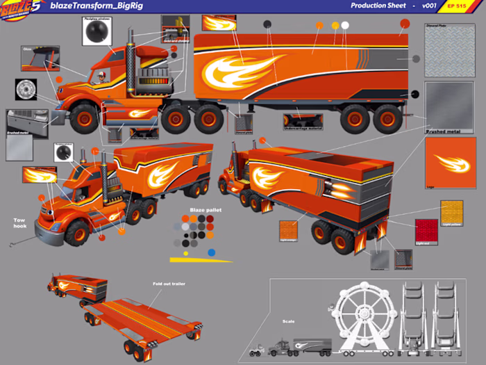 Concept artist  "Blaze and the Monster Machines" 
